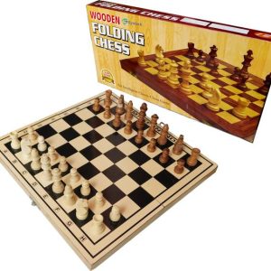 Synlark 12 Inches Light Weight Folding Wooden Chess Set...