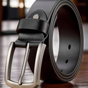 Roadster Men Formal Black Genuine Leather Belt
