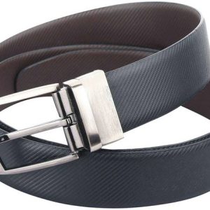 Evergreen Men Black Genuine Leather Belt