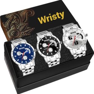 Wristy Analog Watch - For Men sb04 black-blue-white