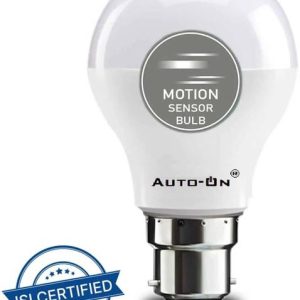 auto-on 9 W Motion Sensor Round B22 LED Bulb