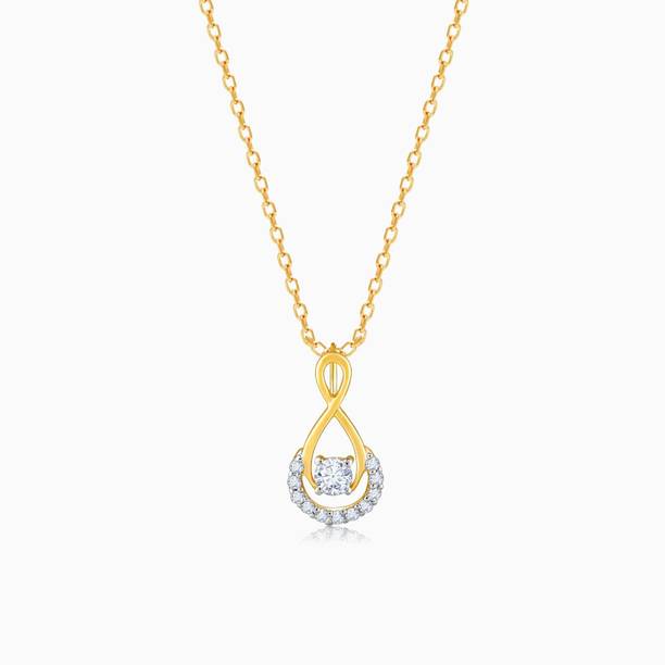 GIVA 14K Yellow Gold Blume Wheel Diamond Pendant,withou...