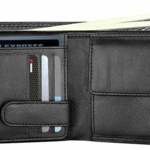 Leder Street Men Trendy, Formal Black Genuine Leather RFID Wallet
