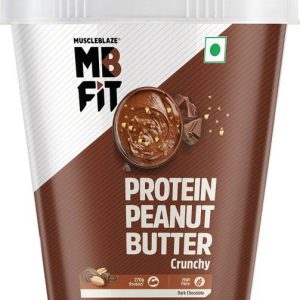 MUSCLEBLAZE High Protein Peanut Butter, Crunchy, Dark C...