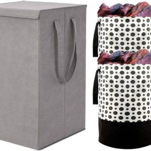 Flipkart SmartBuy 75 L Grey, Black Laundry Basket