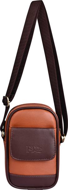 Pramadda Pure Luxury Tan Women Sling Bag Tokyo Mobile Leather Sling Bag For ...