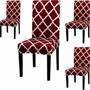 BLUSH & BLOOM Polyester Floral 6 Seater Chair Cover