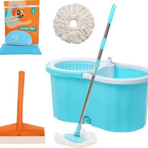 Pranay's Kleanup Premium Spin Mop,Wiper,Wipe,Bucket,Poc...