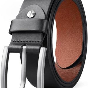 PROVOGUE Men Casual, Formal, Party Black Genuine Leather Belt