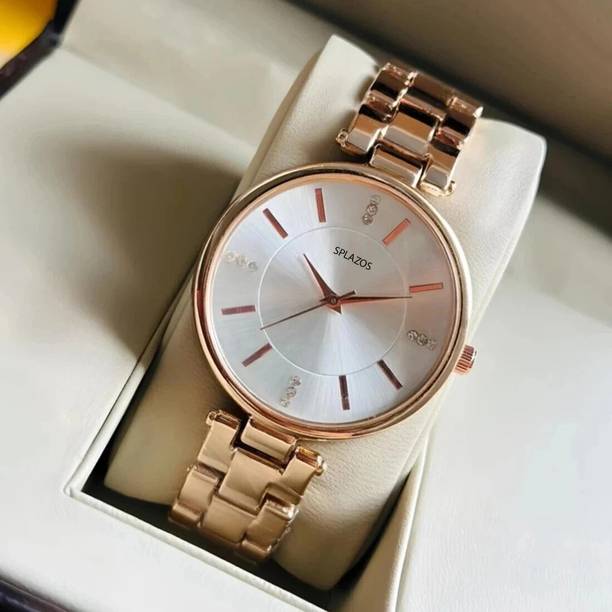 SPLAZOS Two Fold Round Analog Watch - For Girls SPL0001ROSE