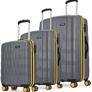 ARISTOCRAT Hard Body Set of 3 Luggage 8 Wheels - Comet Set of 3 Tr...