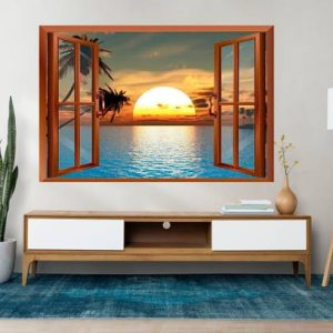 Asthaprint 36 inch 3d Window Poster For Livingroom Home...