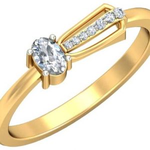 avsar AVR648YB 14kt Cubic Zirconia Yellow Gold ring