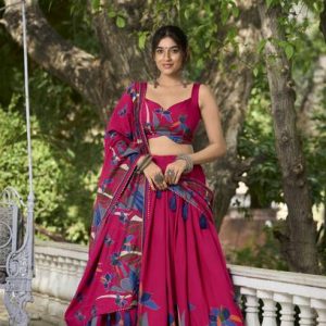 MAMADEV Printed Semi Stitched Lehenga Choli