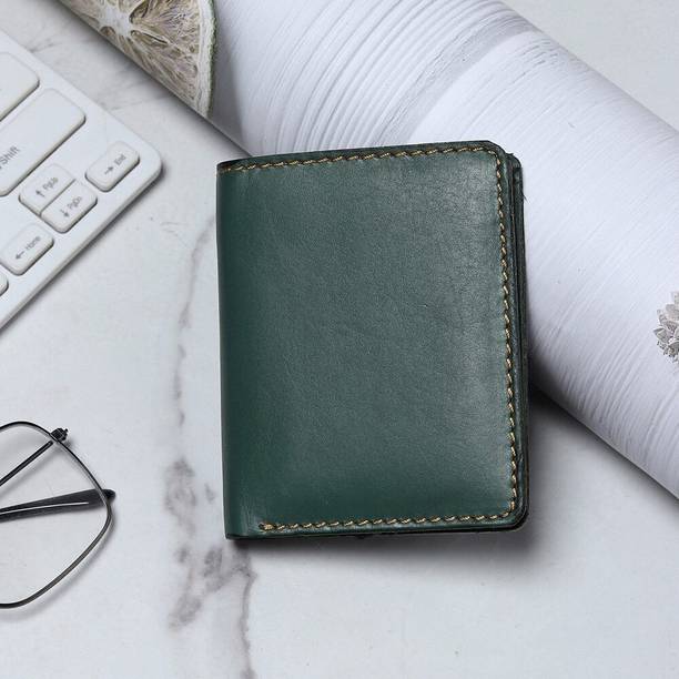 KRAVEN HUNT Men Trendy, Casual, Ethnic, Formal Green Genuine Leathe...