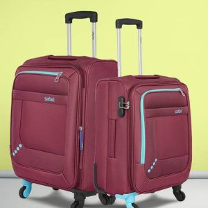 SAFARI Soft Body Set of 2 Luggage 4 Wheels - STAR Set of 2 (Sm...