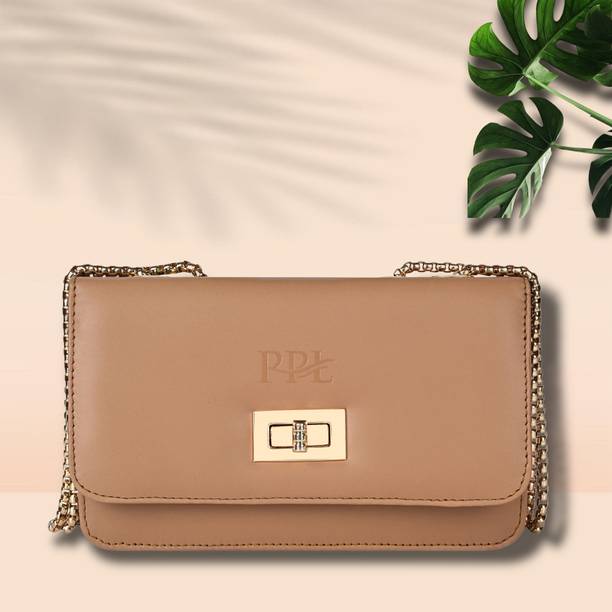Pramadda Pure Luxury Beige Women Sling Bag Stylish Leather Sling Bag For Wom...