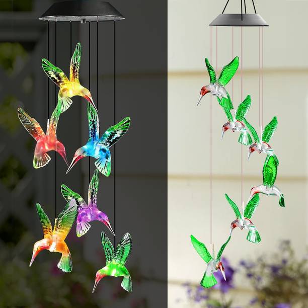 Ekhasa Solar Humming Bird Wind Chimes for Home | Windch...