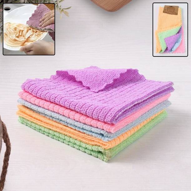 DeoDap Pack of 5 Microfiber Cleaning Cloths – Super Abs...
