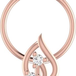 avsar Pari 14kt Cubic Zirconia Rose Gold Nose Wire