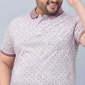 Austivo Men Printed Polo Neck Cotton Blend Multicolor T-Shirt