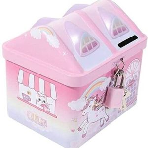 Taufa Villa Unicorn Piggy Bank for Girls Kids with Lock...