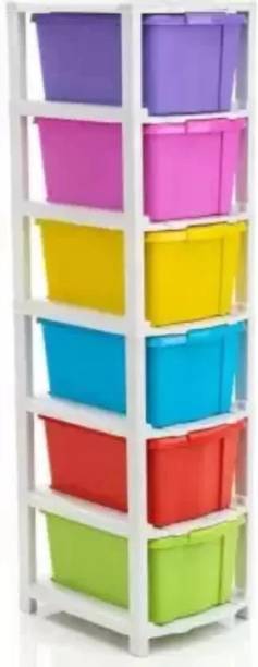 MAHADEV ENTERPRISE 6 Compartments Plastic Chest of Draw...