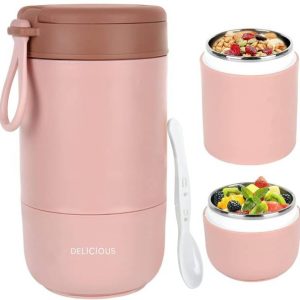 YELONA Baby Pink 2 Layer Stainless Steel Insulated Tiff...