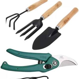 Green India Tool Set Big Trowel, Hand Fork, Hand Rake &...