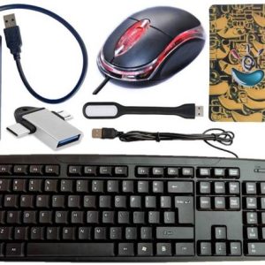 ANJO Wired Keyboard-Wired Mouse-Mouse Pad-USB Hub 3.0-2...