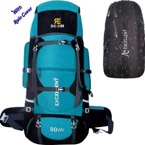 Re-On 80 Ltrs Trekking Bag Outdoor Hiking Backpack Trav...