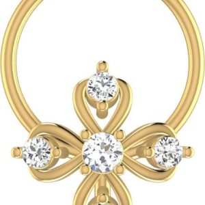 avsar Elina 18kt Diamond Yellow Gold Nose Wire