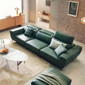 fabrique Leatherette 3 Seater Sofa