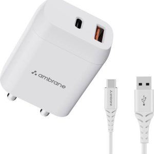Ambrane 30 W 3 A Wall Charger for Mobile with Detachabl...