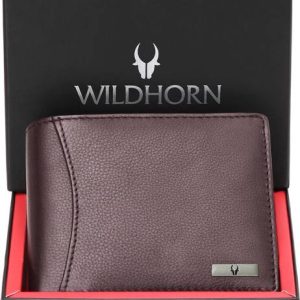 WILDHORN Men Casual Brown Genuine Leather Wallet