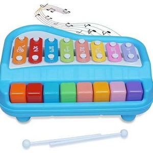 FATFISH 2 in 1 Baby Piano Xylophone Toy 8 Multicolored ...