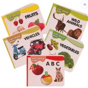 ZARQITO Pocket Board Book Set of Alphabets, Fruits, Veg...