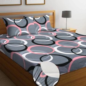 LX LOYREX 240 TC Microfiber King Floral Fitted (Elastic...