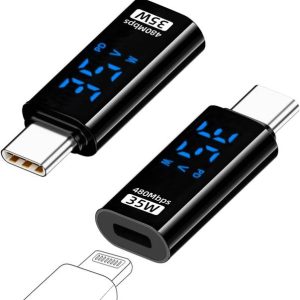 RuhZa USB-C Adapter with LED Display, PD 35W USB Type C...