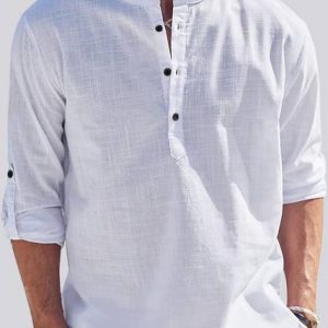 ZARTHA Men Solid Cotton Blend Straight Kurta