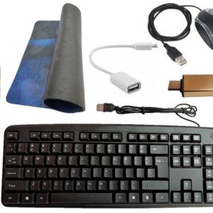 ANJO USB Keyboard, LED Mouse, Mouse Pad, Cleaning Gel, ...