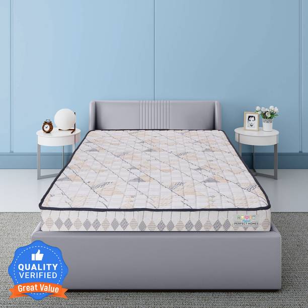 Flipkart Perfect Homes Bliss White 4 inch Single PU Foa...