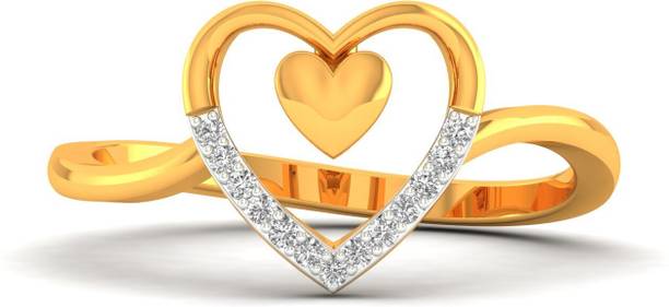 amarta Budding Heart 18kt Diamond Yellow Gold ring