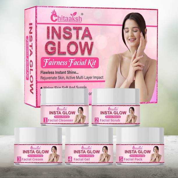 VJS Insta Glow Facial Kit with Rose Extract – Hydrating...