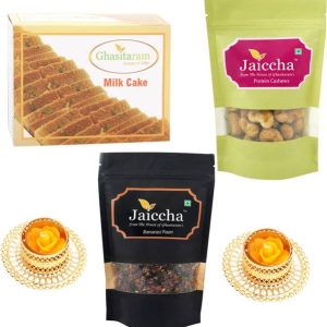 Ghasitaram Gifts Milk Cake, Protein Cashews and Banaras...