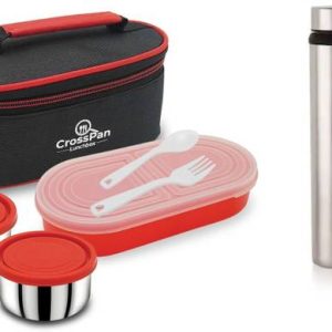 CrossPan Stainless Steel Double decker Lunch box/ tiffi...