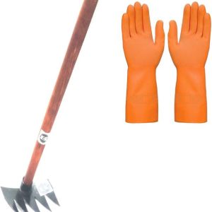 JCT PACK OF 2 GARDEN TOOL HEAVY IRON RAKE WITH WOODEN H...
