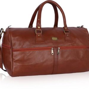 VOZIK 35 L Gym Duffel Bag - Genuine Leather Stylish Weekender...