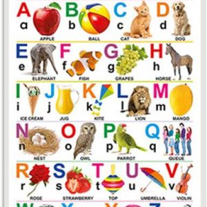 GO WOO Alphabet Educational chart with Big font and Dus...