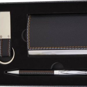 EZ Life 1 Compartments PU Leather, Metal Office Gift Se...